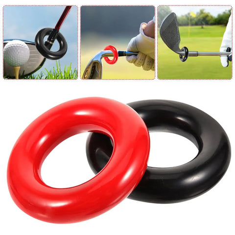 Weighted Golf Swing Rings Set For Quick Warm Up And Skill Mastery Portable Training Accessories in red and black rings