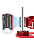 Detailed view of Top Shelf Aluminum Router Plate Kit With Rock Solid Table Insert Lift System for precise electric router adjustments.