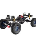 Carbon Fiber RC Car Chassis Frame Kit For Capra SCX10 I II III LCG Low Center Of Gravity with CNC processed components, side view.