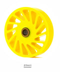 Tough As Nails Polyurethane Idler Wheel With Bronze Bearing Core 6.000 Outer Diameter X 1.000 Width X 1.000 Bore in yellow color