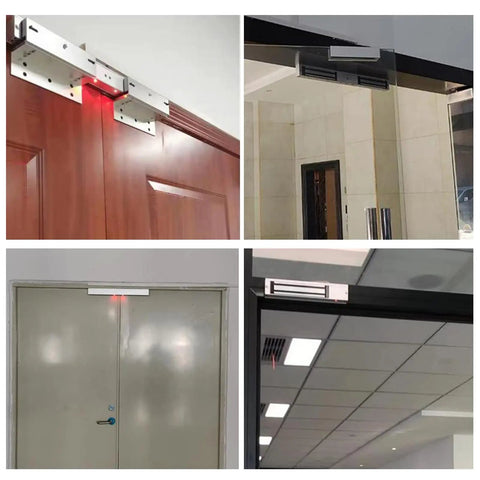 Built Like A Tank Magnetic Door Lock With 1200lbs Grip Electromagnetic Access Control DC 12V Fail Safe Operation Heavy Duty in various view images