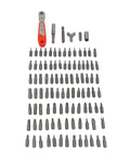 Sumsoctober 105 Piece Screwdriver Bit Set With 36-Tooth Chrome Vanadium Alloy Steel Mini Ratchet Tool Kit For All Your Heavy Duty DIY Home Repairs And Professional Mechanics gigs That Get The Job Done. 105-piece bit set with mini ratchet and assorted steel bits