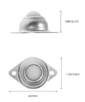 Beefy Nylon Ball Bearing Casters With Pre Drilled Mounts Built To Last Heavy Duty Load Capacity Galvanized Iron Rollers Side View