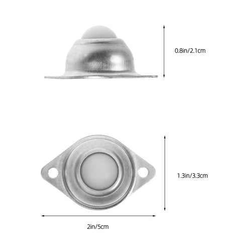 Beefy Nylon Ball Bearing Casters With Pre Drilled Mounts Built To Last Heavy Duty Load Capacity Galvanized Iron Rollers Side View