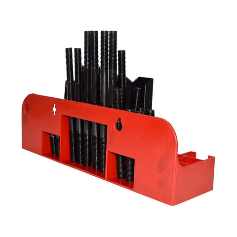 58 Piece Milling Machine Clamping Set for Milling Vices Heavy Duty Boss Grade Workholding Kit with M12 Accessories in red case