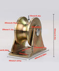 Heavy Duty Sliding Gate Roller Featuring U Groove Track Wheel Design For A Slick Ride On Inverted Tracks Galvanized Steel Caster dimensions and details.