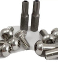 Stainless Steel Torx Security Shoulder Bolts And Barrel Nuts Kit For One Half Inch Panels With 10 24 Threads Includes Six Sets And Two T27 Torx Bits