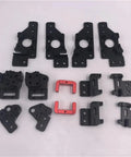 Rock Solid Trident 3D Printer Gantry Parts Kit Slick Aluminum Alloy CNC Machined Hardware Black Red Finish components layout