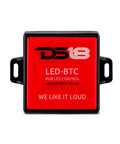 Front view of LED Bluetooth RGB Controller For Speakers, BT 4.0 With Longer Range, IP65 Waterproof, 12V Marine Grade, red casing.
