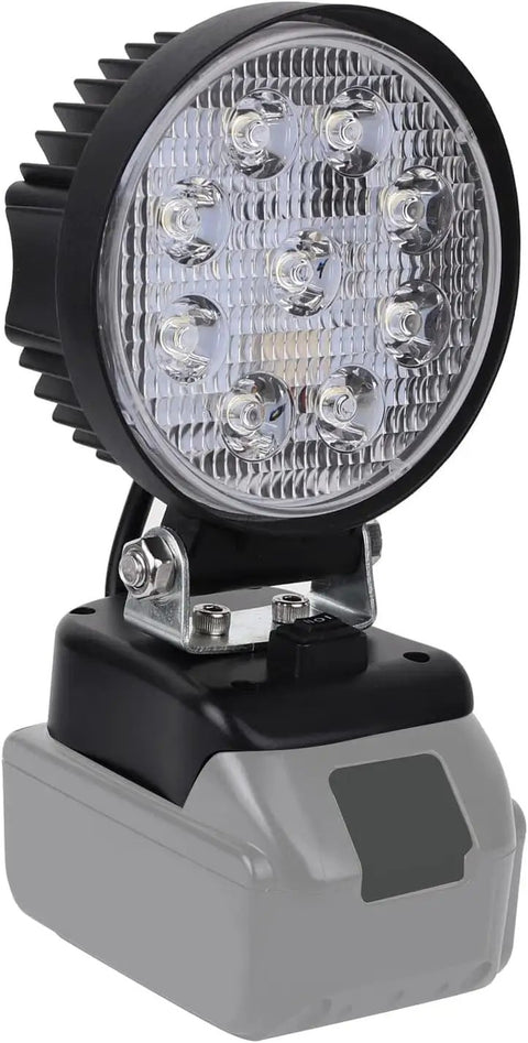 Cordless LED Work Light for Makita 18V Max Battery 27W 2400LM Wide Beam Flood Light 6000K Daylight 180 Degree Adjustable