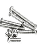 Top Shelf 15 Piece M6 By 20mm Button Head Socket Cap Bolts Built Tough With Rust Resistant 304 Stainless Steel stacked in a pile