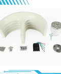 Vertical Axis Wind Turbine Kit With Five Blades, 16000W Peak Output, 12V/24V/48V Systems, Three Phase Permanent Magnet Generator parts