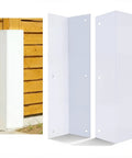 Tough As Nails Double Pack White Stainless Steel Corner Guards 3 3/8 X 3 3/8 X 11 3/4 Inches showing kickproof exterior wall shield.