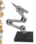 Adjustable Angle Third Hand Soldering Clamp For Jewelry Making And Microelectronics Repair, Heavy Duty Tool Steel Stand With Flexible Arms, Ideal For Quick Welding, Precise Soldering, And Small Part Work, black base, flexible arms