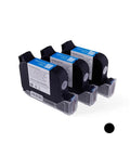 Fast Dry Black Solvent Ink Cartridge 42ml 12.7mm For Industrial Marking Printers Pro Grade Performance Clear Coding Print Stable Ink Output Easy Replacement Durable Marks On Metal Plastic Packaging Surfaces, three-pack