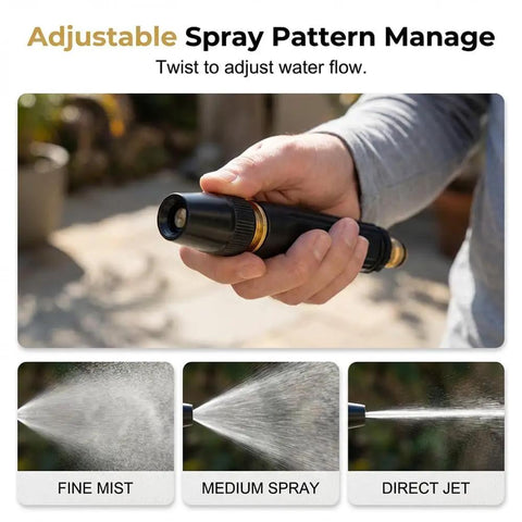 Adjustable Garden Hose Nozzle With Metal Connector, Beast Of A High Pressure Power Washer Sprayer For Car Washing in use
