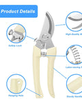 Yard Pro Pruning Shears For The Garden, Premium Stainless Steel Garden Scissors with ergonomic grip highlighting key features