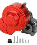 Heavy Duty All Metal Gearbox Transmission With Motor Gears For 313mm Wheelbase 1/10 RC Crawler Truck Axial SCX10 And SCX10 II DIY Upgrade Parts Red