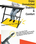 Person using Z Style Keyboard Stand With Adjustable Width For 61 And 88 Key Keyboards Sturdy Durable Digital Piano Stand