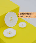 Six Piece Spool Cap Replacement Set For Sewing Machines And Overlocks Includes 25mm 35mm And 45mm Caps Fits Most Machines Easy Install Spool Pin Covers For Fast Fixes And Smooth Stitching, white plastic spool caps