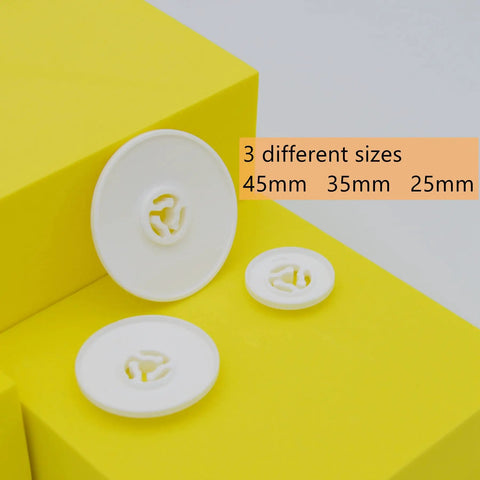 Six Piece Spool Cap Replacement Set For Sewing Machines And Overlocks Includes 25mm 35mm And 45mm Caps Fits Most Machines Easy Install Spool Pin Covers For Fast Fixes And Smooth Stitching, white plastic spool caps