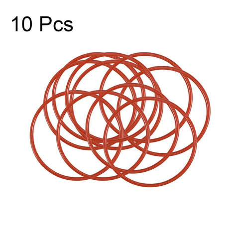 Red Silicone O Ring 32mm Outer Diameter 29mm Inner Diameter 1.5mm Cross Section VMQ Seal Gasket 50 Durometer Pack Of 10