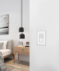 3 Way Decorator Light Switch With Wall Plates Pack of 10 15A 120/277V Decora Style Rocker Switches For Home Use Residential UL Listed Glossy White Easy Install Great For Stairway Top And Bottom Or Garage Entry on bedroom wall
