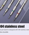 Dope Mohs Hardness Test Pen Set Kit, 2 To 9 Level Scratch Tester With Storage Box For Mineral Glass Tile Concrete And Coating Hardness Testing, Stainless Steel 155mm Pens With Dual End Tips, 304 stainless steel pens with dual tips