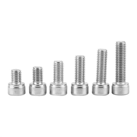 Awesome Heavy Duty Hex Socket Cap Head Screws Bolts Fastener Assortment Kit Featuring Premium Stainless Steel in M3 M5 M6 M8 sizes.