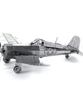 F4U Corsair 3D Metal Model Kit Unassembled No Glue No Solder Needed Easy Clip From Metal Sheets with detailed etching