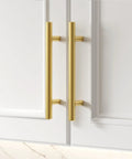 Pack Of 15 Dope Brushed Brass Cabinet Door Handles Pulls With 3 Inch Hole Centers And 5 Inch Overall Length Stainless Steel Drawer Pulls
