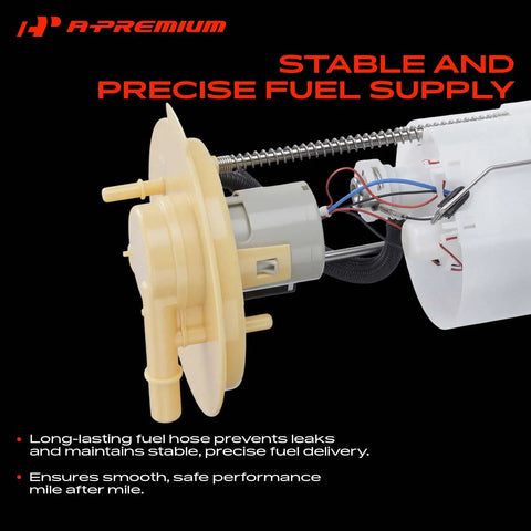 Heavy Duty Electric Fuel Pump Module Assembly Fits Ram ProMaster City 2015 To 2022 with yellow fuel hose and motor.