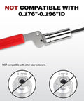 Super Heavy Duty Plunger Tool For #6 Barrel Nut Fasteners With Precision 0.158 Inch Fit, highlighted with size incompatibilities.