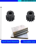 2 Pack Machined Hardened Steel 13T Motor Pinion Gear For 1/8 Sledge Replacement Upgrade 6483X 1.0 Pitch Fits 5mm Shaft