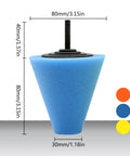 Blue foam sponge polishing ball from 5 Piece Aluminum Polishing Kit With Foam Sponge Polishing Balls For Drills, All In One Wheel Polishing Kit