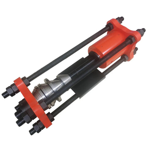 Intersumai 150 Ton Hydraulic Track Pin Press Machine for Heavy Equipment, featuring durable metal construction and multiple bolts.