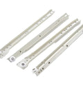 Thickened Two Section Drawer Slide Rails With Quiet Roller Pulley for cabinet installation, 4-piece set for multi drawer use