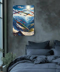Soaring Gliders Over Majestic Mountain Landscape Wall Art For Living Room And Bedroom Epic Vibe Premium Poster Or Ready To Hang Canvas Framed Print With Versatile Home Decor That Captures Serene Skies And Wide Open Peaks on bedroom wall