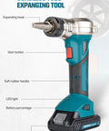 Rechargeable Electric PEX Expander Tool Kit With Auto Rotation Heads 16mm 20mm 25mm PEX A Expansion Cutter cordless detail