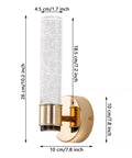Modern LED Crystal Wall Sconces Bring A Hella Soft Up And Down Glow, 26 cm tall, clear crystal design with gold accents.