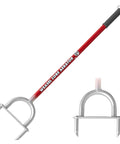 Long Handle Core Lawn Aerator And Dethatcher For Grass, Easy Soil Core Removal To Beat Compaction, weather and rust resistant tool