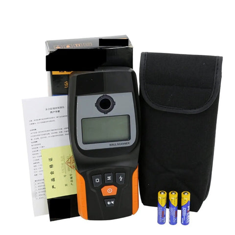 Multifunction Stud Finder Detects Live Wire And Pipes High Sensitivity Wall Scanner with batteries and carrying case
