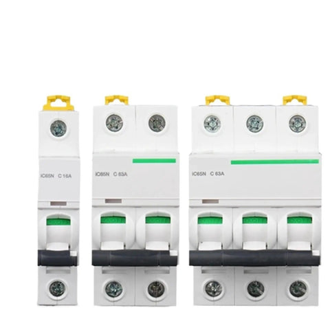Heavy Duty Miniature Circuit Breaker For Residential And Commercial Wiring Featuring Rock Solid Overload Protection And Short Circuit Safety Air Switch AC Electrical Panel, three sizes.