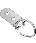 Close-up of Heavy Duty D Ring Picture Hangers With 400 Screws 200 Pack Double Hole D Hooks For Picture Frames And Mirrors Nickel Plated Iron