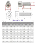 All In One M2 To M6 Machine Screw Set With 304 Stainless Hex Socket Bolts Nuts Washers And Gaskets Metric Thread Hardware Kit Packed With 120Pcs M5 Pack For DIY Projects And Repairs, size chart
