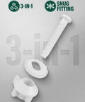 Hella Solid 4 Pack Toilet Seat Screws With Nuts And Washers, Heavy Duty Plastic Bolts for snug fitting and stable repair.