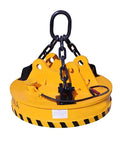 Heavy Duty Hydraulic Magnetic Attachment Self Powered Excavator Job Site Workhorse And Electromagnetic Scrap Lifter with steel chain.