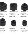 Different dies for Hydraulic Knockout Hole Punch Driver Kit For Half Inch To Two Inch Conduit And Metal Sheet Punching