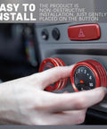 Installation of Aluminum Alloy Climate Control Knob Covers Three Piece Button Switch Cover Set For Dodge Challenger Durango 2015 2022