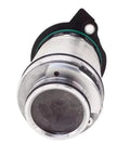 Top Shelf Direct Bolt Electric Oil Pump For Tesla Model S X 3 Y 2016 To 2023 No Sweat Drop In Replacement With Steel Reinforced Abs Housing Black Finish Part 110820200K viewed from the front, showcasing the mesh filter and black housing.